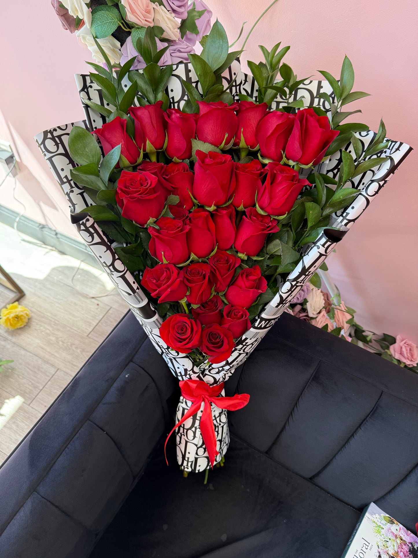 For her bouquet