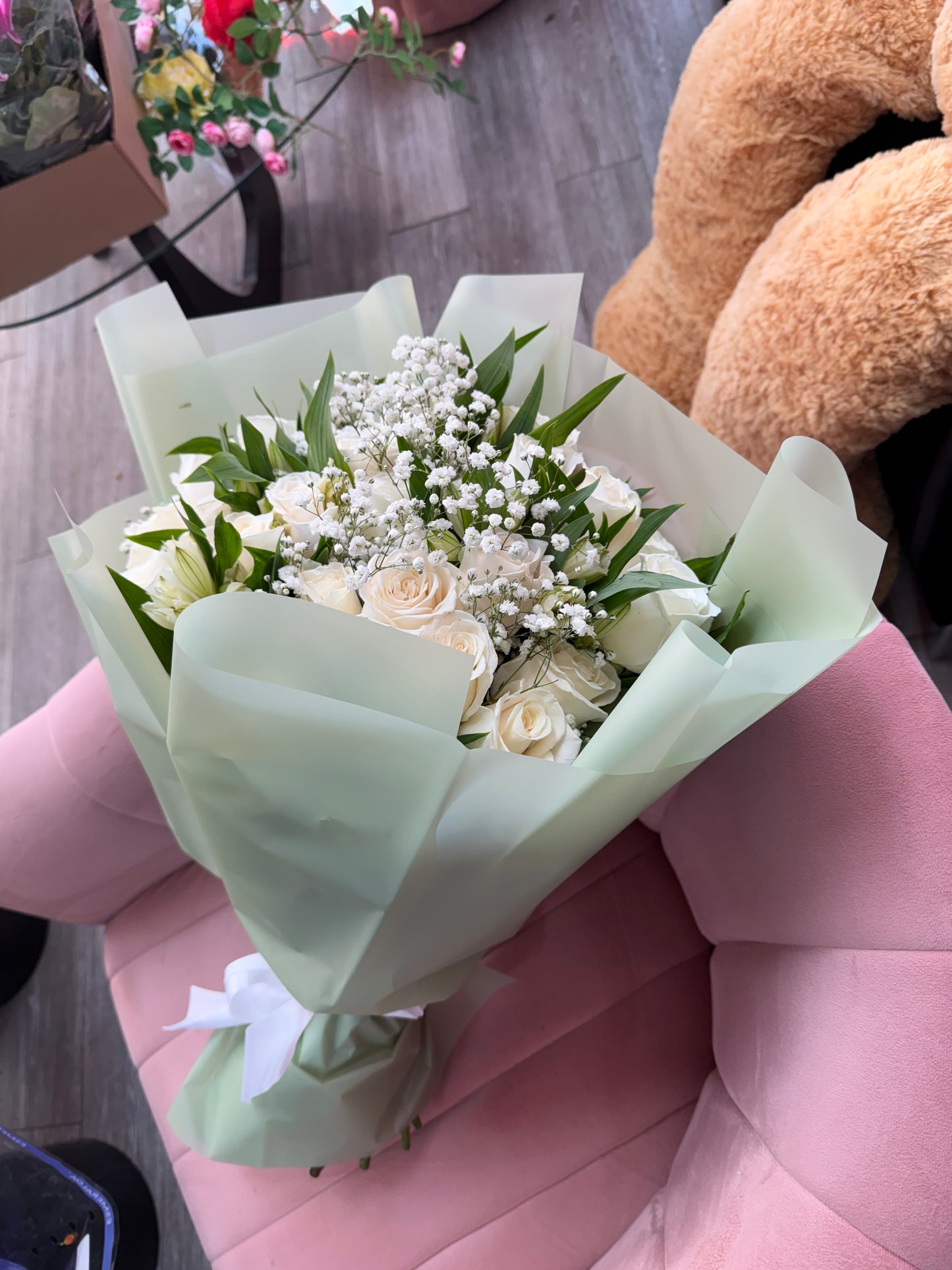 White snow bouquet