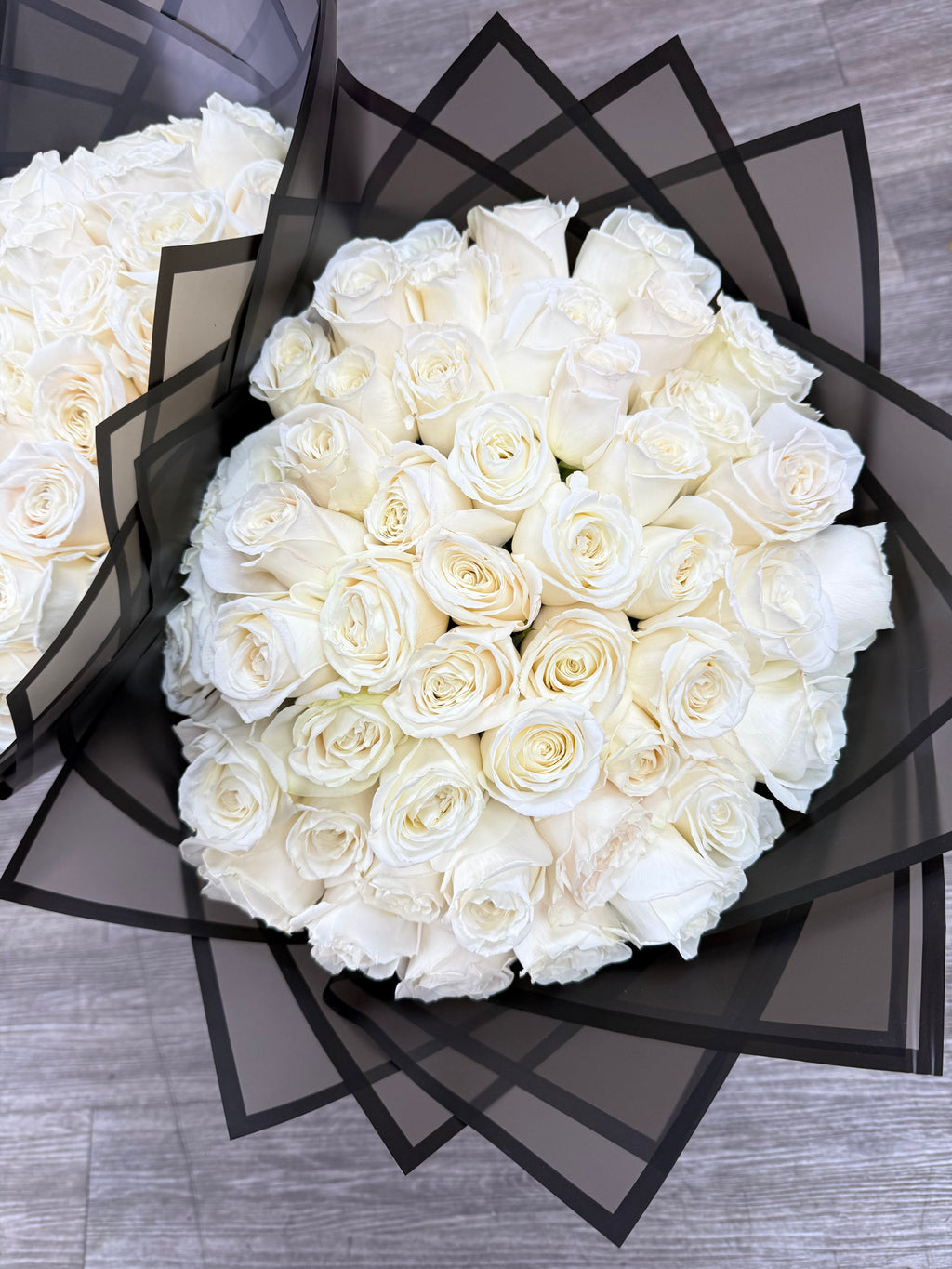 51 White Roses (same day delivery)