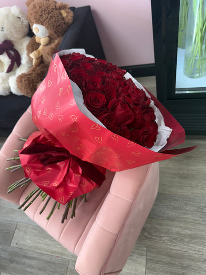 Classic Bouquet of Red Roses