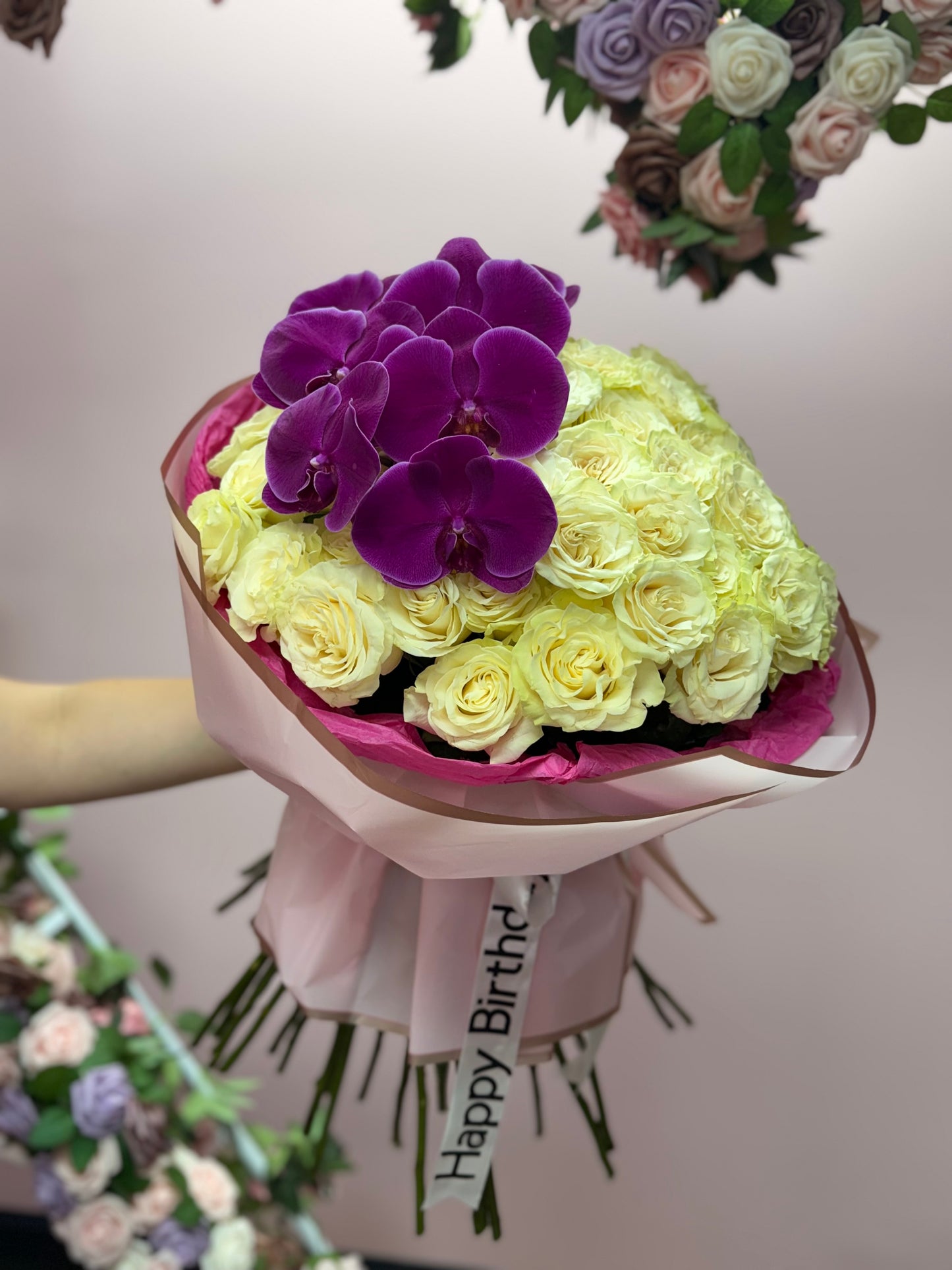 51 White Roses (same day delivery)