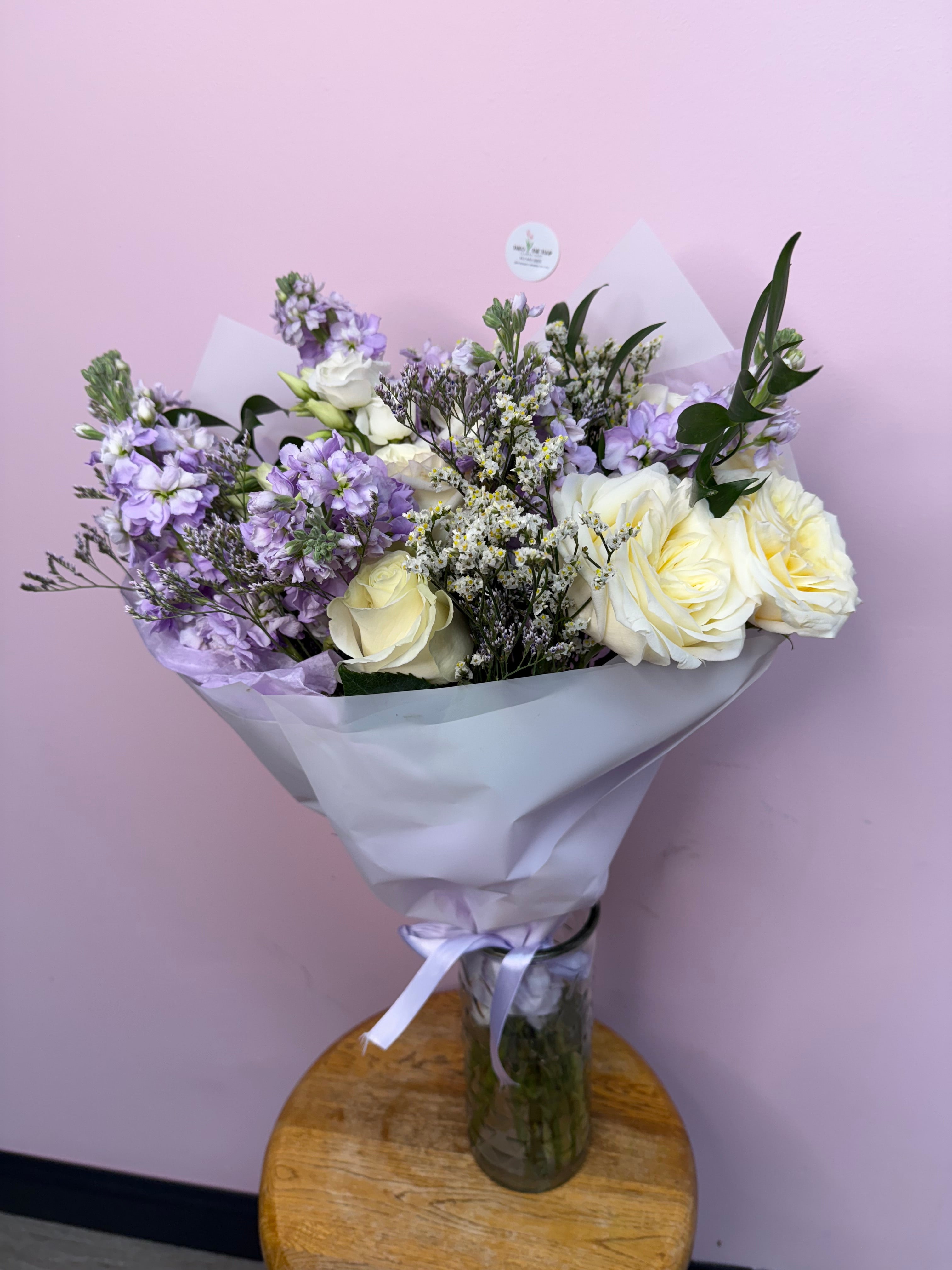 Stock on rose bouquet