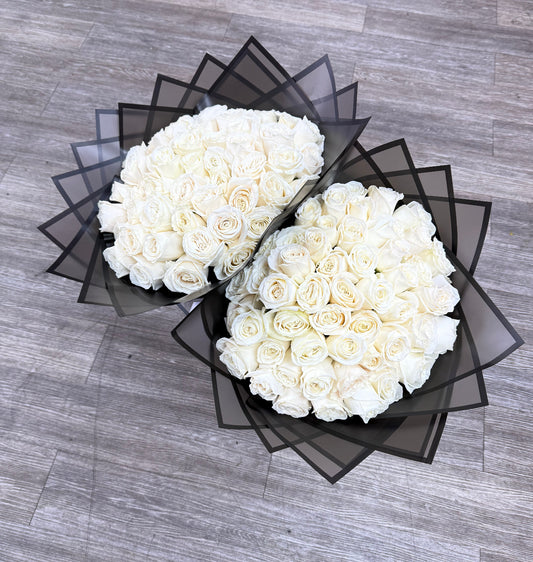 Classic Bouquet of White Roses