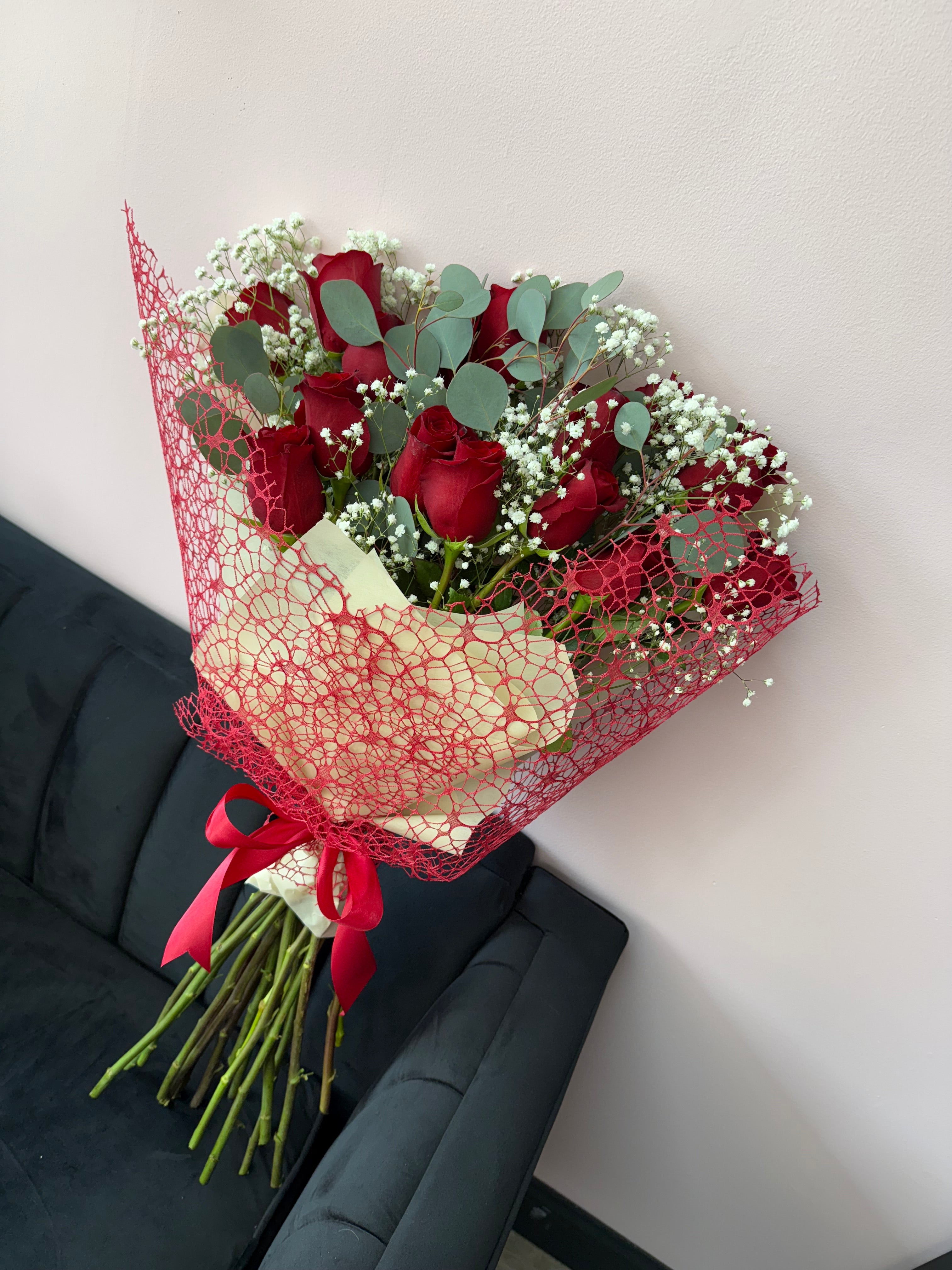25 Red roses (same day delivery )