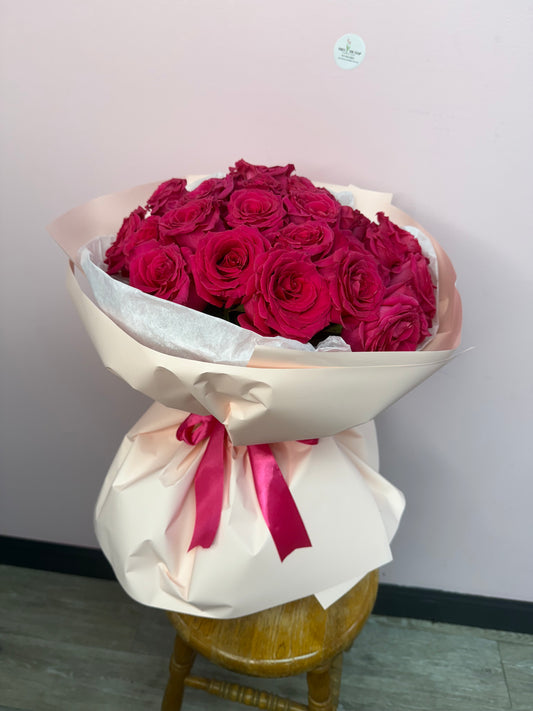 Hot pink roses