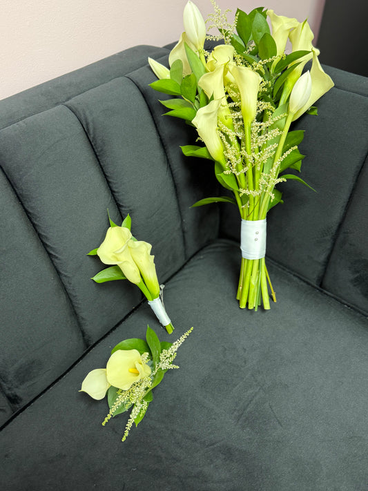 Calla lily wedding bouquet