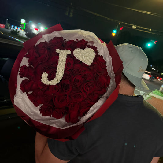 51 red roses + 1 Letter